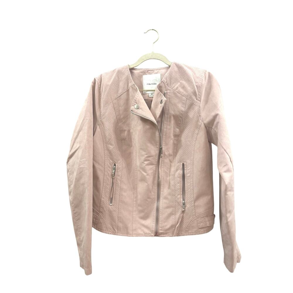 Maurices Blush Pink Faux suede Moto Jacket
